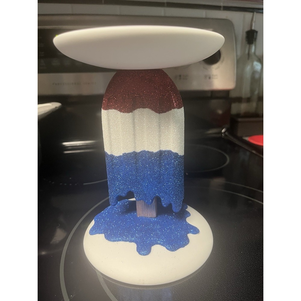 Patriotic Popsicle Pedestal 3-wick Candle Holder Bath & Body Works NEW
